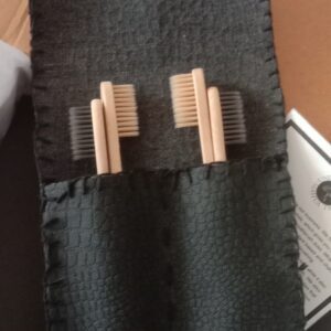 Double toothbrush pouch (black)